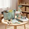 ToysCentral Basics 18 Pieces Wooden Hairdresser Toy Set Great Gift Wooden Makeup Toy Set Imagination Pretend Salon Playset for Children and Girls, Young Children view 2