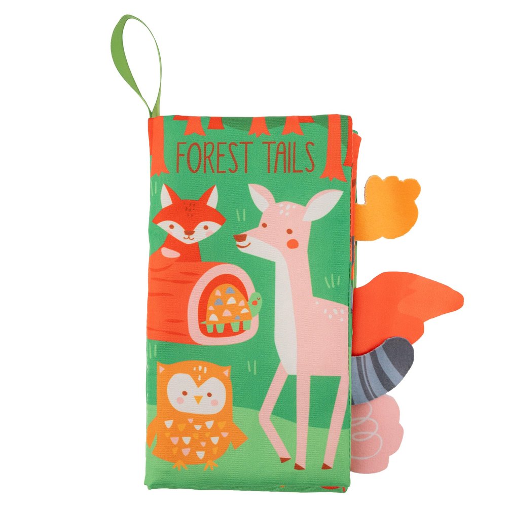 Stephen Joseph Baby Soft Cloth Book with Tails, Forest