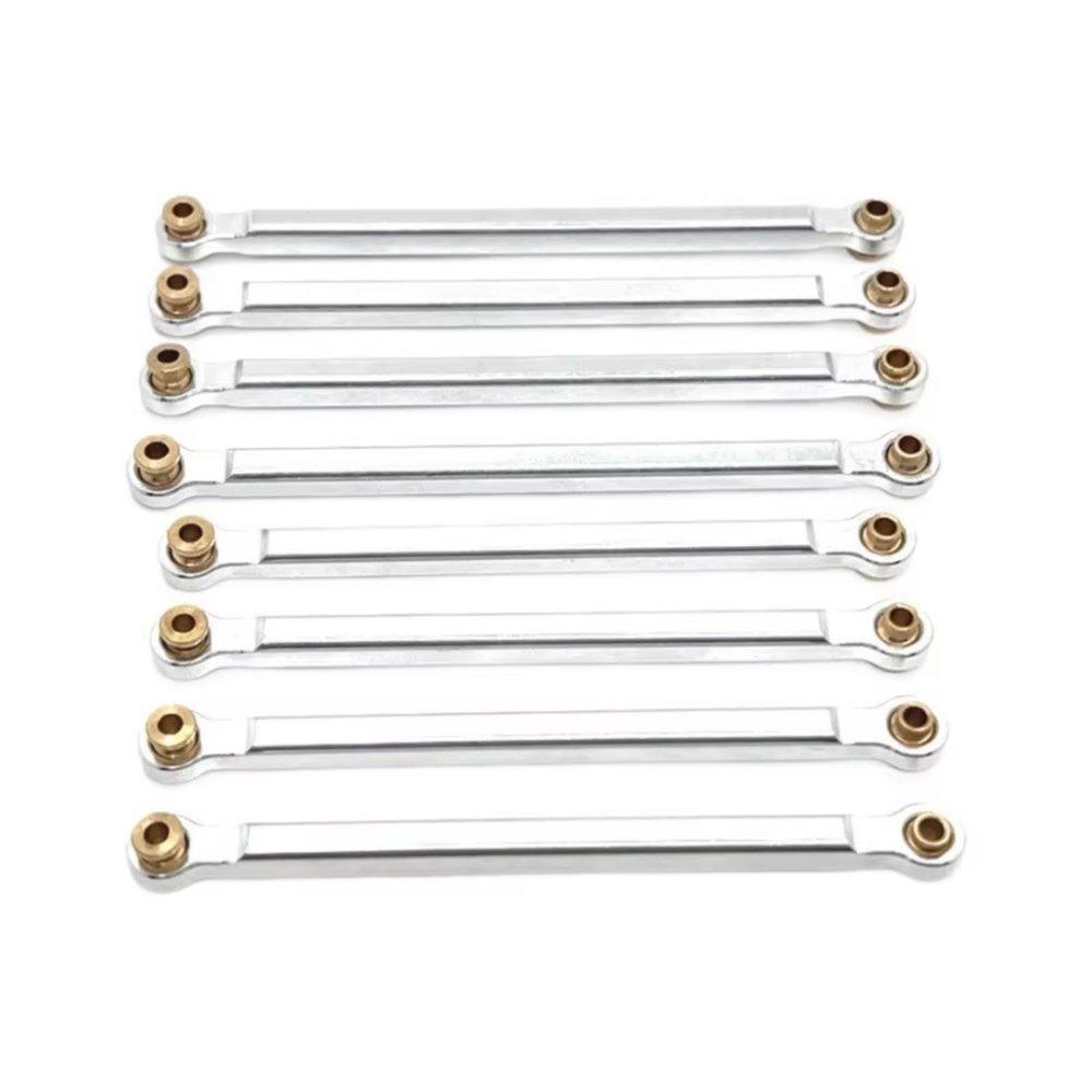 Adjustable Pull Rod for MN for MN128 MN86 G500 1/12 Metal Upgrade Chassis Fixation Link Rod RC Car Spare Parts Accessories(Silver)