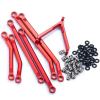 Adjustable Pull Rod for Axial for SCX24 90081 for Deadbolt AX00004 1/24 Aluminum High Clearance Chassis Links Set RC Crawler Car Truck Model Parts(Red) view 2