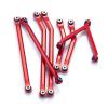 Adjustable Pull Rod for Axial for SCX24 90081 for Deadbolt AX00004 1/24 Aluminum High Clearance Chassis Links Set RC Crawler Car Truck Model Parts(Red) view 3