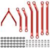 Adjustable Pull Rod for Axial for SCX24 GX470 1/24 Aluminum Alloy Chassis Linkage High Clearan Links Set Upgrade Parts Accessories(Red) view 1