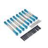Adjustable Pull Rod for WPL C14 C24 B14 B24 for HengLong for FeiYu for JJRC Upgrade Metal 8PCS Adjustable Tie Rod RC Car Parts Accessories(Blue) view 1