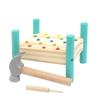tysszx Wooden Hammering Pounding Toy, Montessori Nail Tap Bench with Colorful Pegs for Toddlers view 2