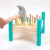 tysszx Wooden Hammering Pounding Toy, Montessori Nail Tap Bench with Colorful Pegs for Toddlers view 4