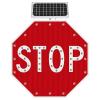24"/30" Flashing Stop Sign Aluminum Octagon Reflective Led Flashing Street Metal Sign, Power Solar Stop Flashing Traffic Signs, Expressway Toll Booths Solar Stop Signs, Engineer Gr view 1