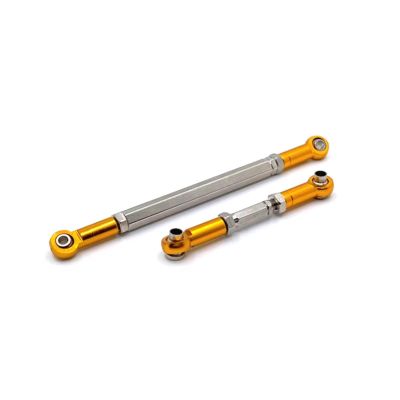 Adjustable Pull Rod for MN for MN168 for MN82 LC79 for MN78 1/12 Metal Front Axle Steering Link Rods Spare Parts RC Car Accessories(Yellow)