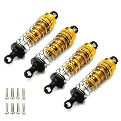 RC Cars Spare Parts Compatible with HBX 16889 16889A 16890 16890A SG1601 SG1602 1/16 RC Car Upgrade Parts Accessories 4Pcs Metal Shock Absorber Damper