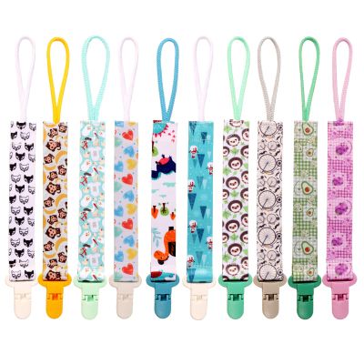 10 Pack Pacifier Clips, Cute Printed Binky Holder Straps, Universal Soother Leash for Boys & Girls, Colorful Pattern Pacifier Clips for Teething, Pacifiers, Strollers, Baby Shower Gifts
