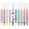 10 Pack Pacifier Clips, Cute Printed Binky Holder Straps, Universal Soother Leash for Boys & Girls, Colorful Pattern Pacifier Clips for Teething, Pacifiers, Strollers, Baby Shower Gifts view 1