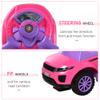 3 in 1 Ride On Push Car Stroller | Sliding Walker with Music Horn and Storage Compartment Protective Guardrail 55lb Capacity (Pink) view 4