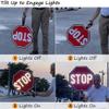 18" 2-Sided Handheld Paddle Sign with Handle, RechargeableReflective Sign, Steady/Flashing LED Light Modes (Stop/Stop) view 4