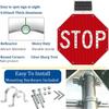 24 x 24inch Stop Sign, Solar Powered LED Flashing Stop Sign, Aluminum Octagon Road Signs Traffic LED Blinking Street view 3