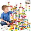 232 PCS Marble Run, STEM Building Toys with 45 Colourful Plastic Marbles view 1