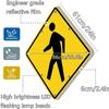 TREBGFE 24" Solar Powered Flashing Crosswalk Sign, Street Road Warning Traffic Sign, Outdoor Use, Weatherproof or Park School Urban/Road Community view 2