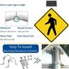 TREBGFE 24" Solar Powered Flashing Crosswalk Sign, Street Road Warning Traffic Sign, Outdoor Use, Weatherproof or Park School Urban/Road Community view 4