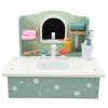 BTSEURY Kids Bathroom Sink Toys, Wooden Simulation Vanity Table Set with Beauty Accessories, for Toddler and Educational Role Playing view 4