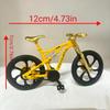 Mountain Bike Toy DS Die-Cast Mini Finger Bicycle Model Desktop Decoration Scale Men Toy DH Alloy Bike Action Figurine Toy for Cake Topper Crafts (silvery-1A) view 3