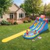 Inflatable Water Slide Park for Kids, 8-in-1 Blow Up Bouncy Castle Waterslide with Double Slides, Water Bounce House with Blower for Backyard, Outdoor & Indoor, Axolotl Theme, 319" L x 98" W x 107" H view 1
