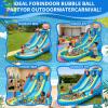 Inflatable Water Slide Park for Kids, 8-in-1 Blow Up Bouncy Castle Waterslide with Double Slides, Water Bounce House with Blower for Backyard, Outdoor & Indoor, Axolotl Theme, 319" L x 98" W x 107" H view 3