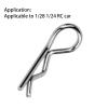 60PCS RC Car Body Clip 12mm Length 0.6mm Dia Easy Removal Installation Universal for 1/16 1/18 RC Car (Silver) view 4