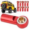 AMONIDA 10Pcs RC Car Ball Joints, Metal Pull Rod Connector, Aluminum Alloy Material Joints with Stable Flexible Driving, Ideal for AXIAL SCX10 1/10 Scale (Red) view 4
