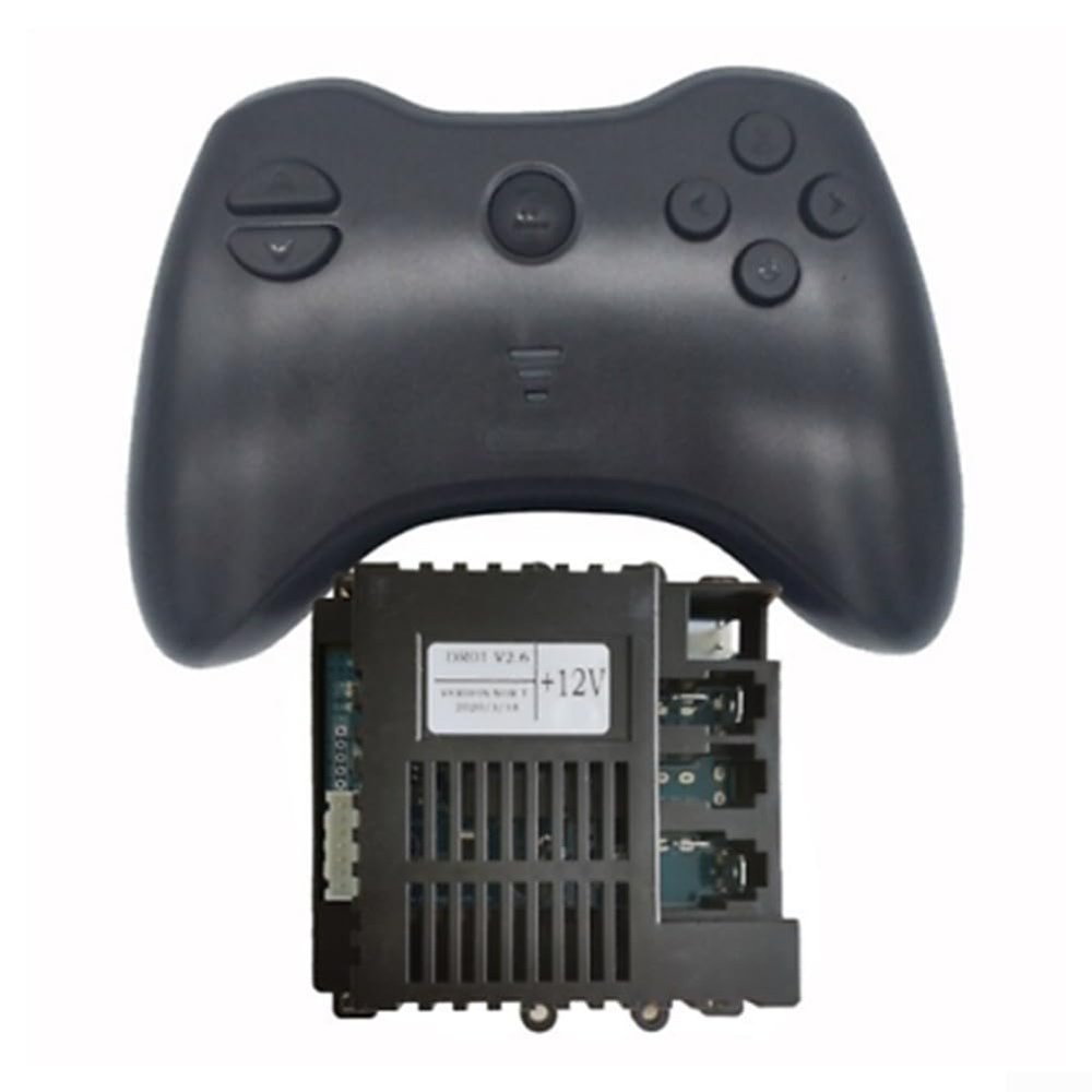 2.4G Remote Control and Receiver for ZM DR04 DR01 6V 12V Electric Ride On Car, Wireless Transmitter Controller Replacement Parts with Pairing Button for(DR01 7pin and RC)