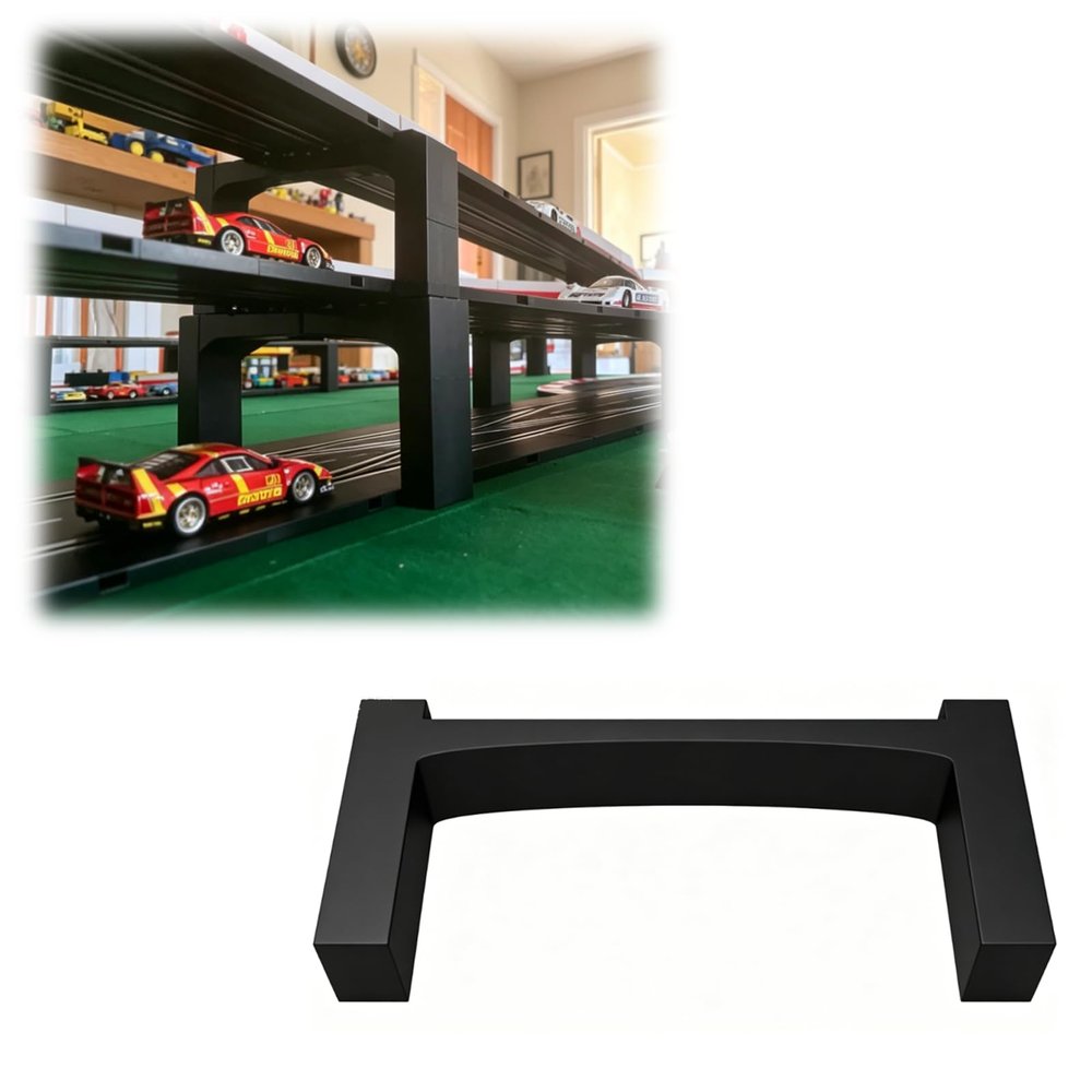 Slot Car Track Riser Compatible with Carrera, Elevated Bridge Support for Race Track, Tall Overpass Stand for Truck Clearance (High)