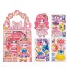 Magnetic Dress Up Dolls Set, Mix and Match Outfit Toy, Cute Fashion Doll Play Kit with Magnetic Pieces for Kids Preschool Learning Party Activity Home view 3