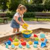 Beach Toys, Childrens Sand Playset, 20x16.5cm, Outdoor Garden Kit, Summer Park Adventure, Creative Sand Moulds, Fun Play Figures, for Seaside Backyard Travel Family Leisure view 2