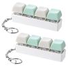 Hadnves 2 Pcs 4 Keys Keyboard Fidget Toy Decompression Button Keychains Push Sensory Keyboard Finger Clicker Toys for Adults Stress Relief Boost Focus Pass Time Calm Anxiety at Work & Bags Keys view 1