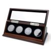 Challenge Coin Display Case 1.5-1.75 Inch 38-44.5 mm Coin Holder 1 Slot ,Walnut, 4 Slots view 1