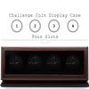 Challenge Coin Display Case 1.5-1.75 Inch 38-44.5 mm Coin Holder 1 Slot ,Walnut, 4 Slots view 2