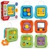 Koknwoa 6-in-1 Montessori Busy Board for Toddlers 1-3, Sensory Activity Board with Fine Motor Skills Toys, Portable Travel Toy, Educational Learning Toy for Boys and Girls Ages 1-3 view 1