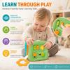 Koknwoa 6-in-1 Montessori Busy Board for Toddlers 1-3, Sensory Activity Board with Fine Motor Skills Toys, Portable Travel Toy, Educational Learning Toy for Boys and Girls Ages 1-3 view 3