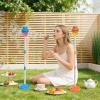 2PC Automatic Bubble Machine, Standing Bubble Machine with Lights Music, Rechargeable Stand Up BubbleMachine, Street Lamp Bubbles Tower, Detachable Bubbles Wand for Parties Wedding Outdoor view 4