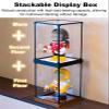 16 18 20 22 24 in Extra Tall Acrylic Display Case, Clear Reinforced Display Box with Metal Frame, Acrylic Cube Storage Showcase for Action Figure(15x15x45cm/6x6x18in) view 4