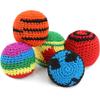 Blulu 100 Pieces Crochet Footbags Soft Knitted Kick Bags for Kids, Classic view 1