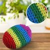 Blulu 100 Pieces Crochet Footbags Soft Knitted Kick Bags for Kids, Classic view 4