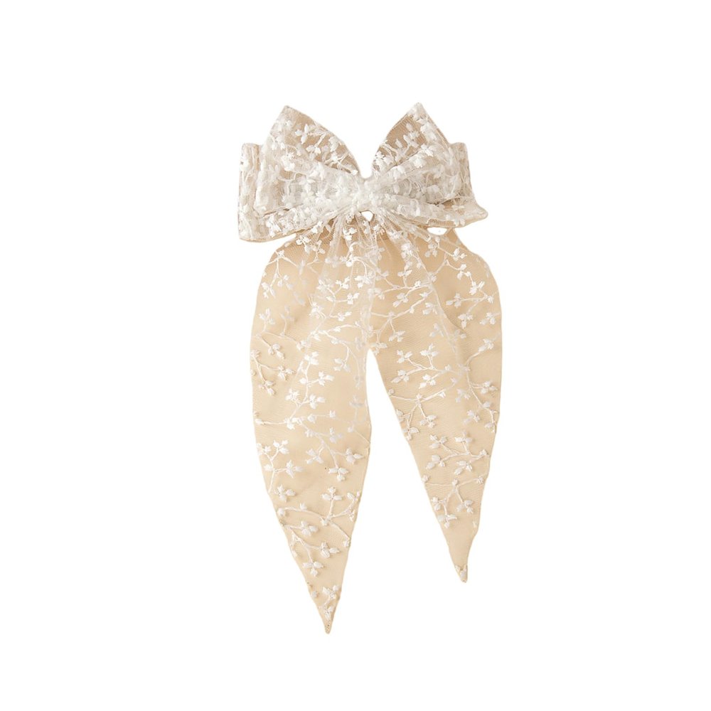 Stylish Girl Hair Clip Breathable Tulle Component Easy to Attach Enhances Outfits Decorative for Event Daily Wear Lace Bows Hair Clip for Girl