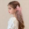 Stylish Girl Hair Clip Breathable Tulle Component Easy to Attach Enhances Outfits Decorative for Event Daily Wear Lace Bows Hair Clip for Girl view 4