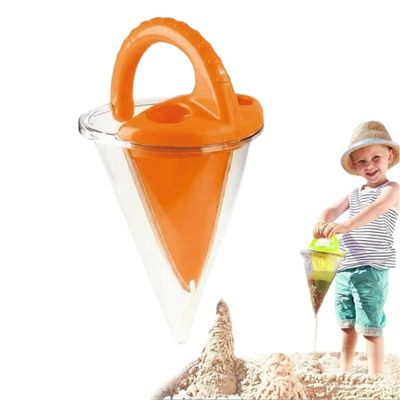 BGGJJ Sand & Water Mixing Funnel Toy for Beach Play, Spilling Funnel for Sandcastle Building, Sifting Tool for Shore Activities, Outdoor Sensory Toy for Kids & Adults, Garden Accessory(Orange)