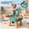 Water Table for Toddlers, 35x45x49cm Kids Water and Sand Activity Sensory Playset with Running Recirculating & Fishing Toy Set, Summer Outdoor Toys for Kids Toddlers 1-3 Years Olds (Style 2) view 4