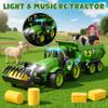 RC Farm Tractor Toy w/ Light & Music, Includes Loader, Trailer & Animals view 4