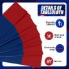 VitalCozy 6 Pcs Plastic Disposable Table Covers 51x108,Navy Blue, Red view 3