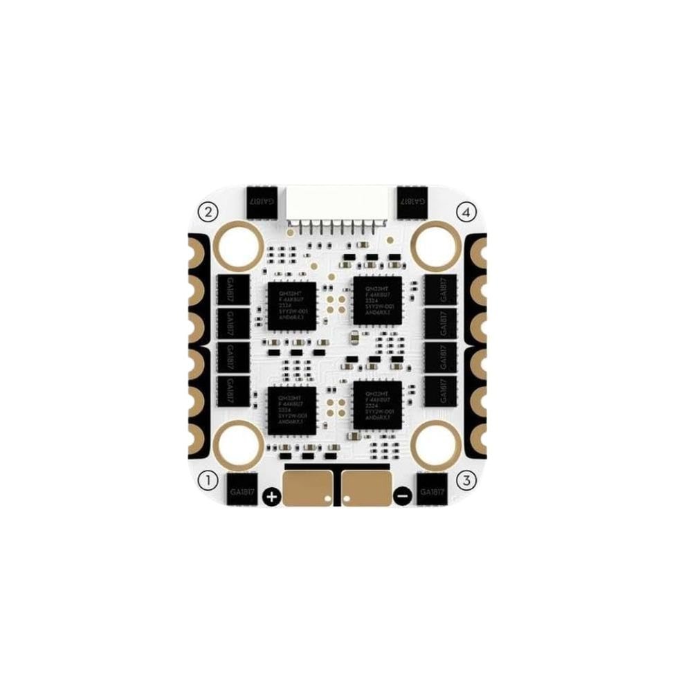 32-Bit 45A ESC with AT32 Dual-in-One Chip, 2-6S LiPo Compatible, 20x20mm Mounting Pattern for FPV Drones