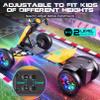 Hikole 12V Electric Go Kart for Kids 3-6, Foldable, Light-Up Wheels, Yellow view 4