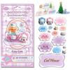 Crystal Style 3D Building Stickers DIY Cute Mini Scenes, Anime Kawaii Sticker Scene Book Japanese Art Puffy Sensory Reusable Fun Tiny Stress Relief Sticker for Holiday Room Decor(#M) view 1