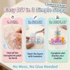 Crystal Style 3D Building Stickers DIY Cute Mini Scenes, Anime Kawaii Sticker Scene Book Japanese Art Puffy Sensory Reusable Fun Tiny Stress Relief Sticker for Holiday Room Decor(#M) view 2