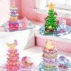 3D Stackable Stickers, Crystal Stacked 3D Building Stickers, Cute 3D Stickers Stacking, 3D Puffy Cartoon Resin Decorative Stickers Kit for Kids & Adults Desktop Ornaments (4pcs b) view 4